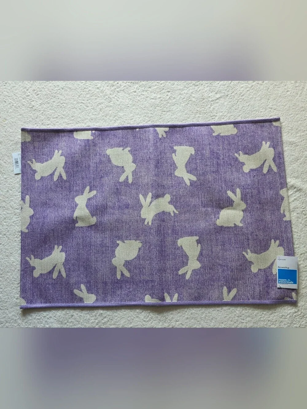 New Room Essentials Easter Bunnies Scatter Leaping Accent Rug Lilac 24